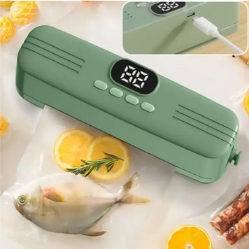 Вакуумный упаковщик вакууматор ручной для кухни бытовой Vacuum Sealer HP-01 90W Зеленый 1200 фото