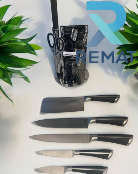 Набір ножів KNIFE SET 8 предметів на красивій підставці 269 фото