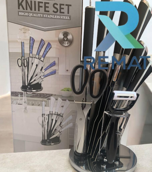 Набір ножів KNIFE SET 8 предметів на красивій підставці 269 фото