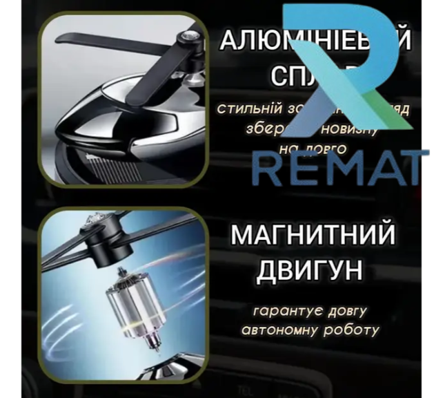 Автомобільний багаторазовий GREY ароматизатор вертоліт для авто парфум в машину пахучка салону 780 фото