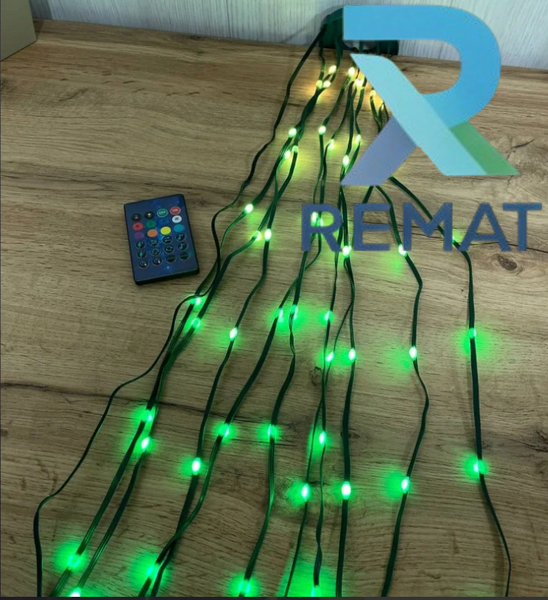 Гірлянда з кільцем на ялинку Smart 250 LED, 2,5 метри 1706 фото